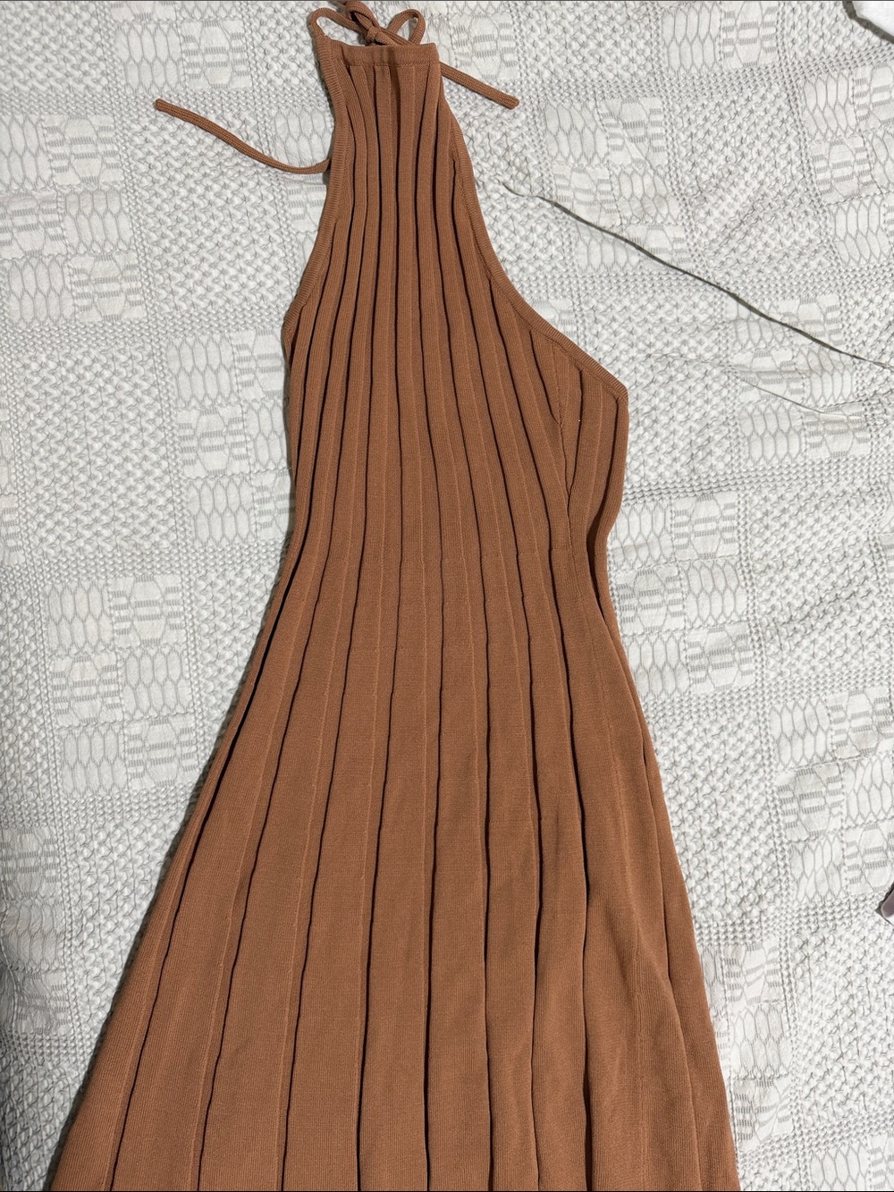 Meshki Ribbed Maxi Dress in Camel Tan - Picture 3 of 4